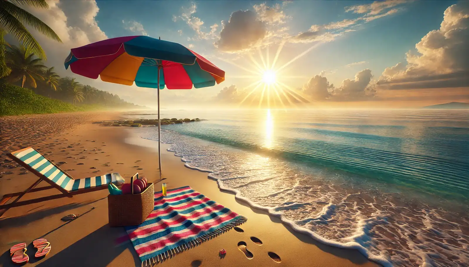 Serene Beach Setting in The Morning Serene Beach Setting in The Morning